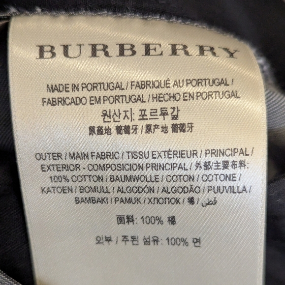 Men's Burberry London Designer Gray Cotton Pants - Size 32R NWT - Picture 3 of 9